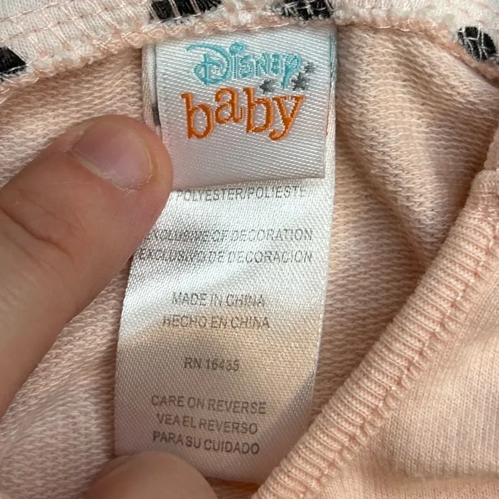 5 for‎ $25🔥3/6 Months Baby Girls Disney Baby Pink Mickey Mouse Sweatshirt